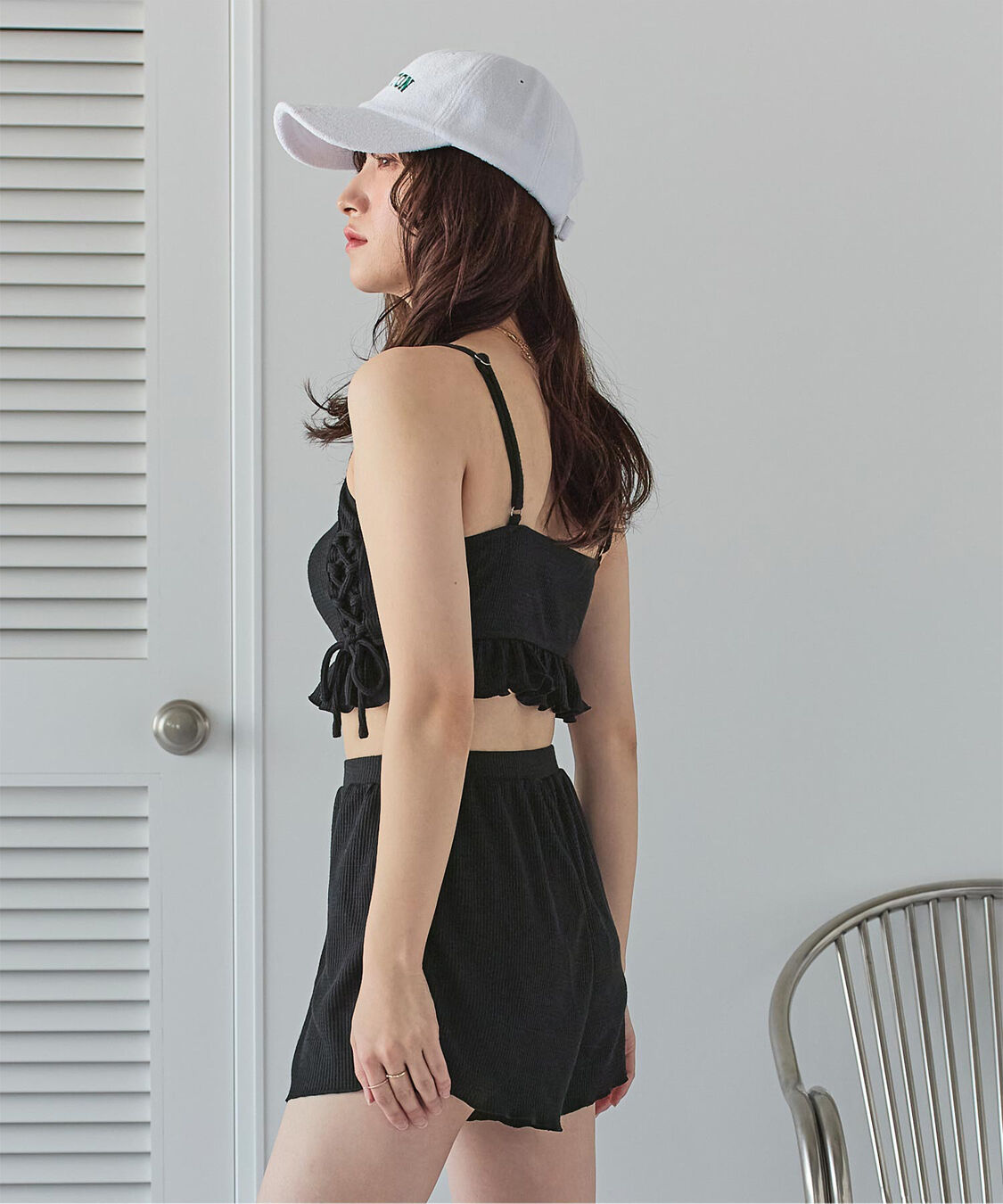 SEA DRESS「ワッフル素材レースアップビキニ」|ビキニ|