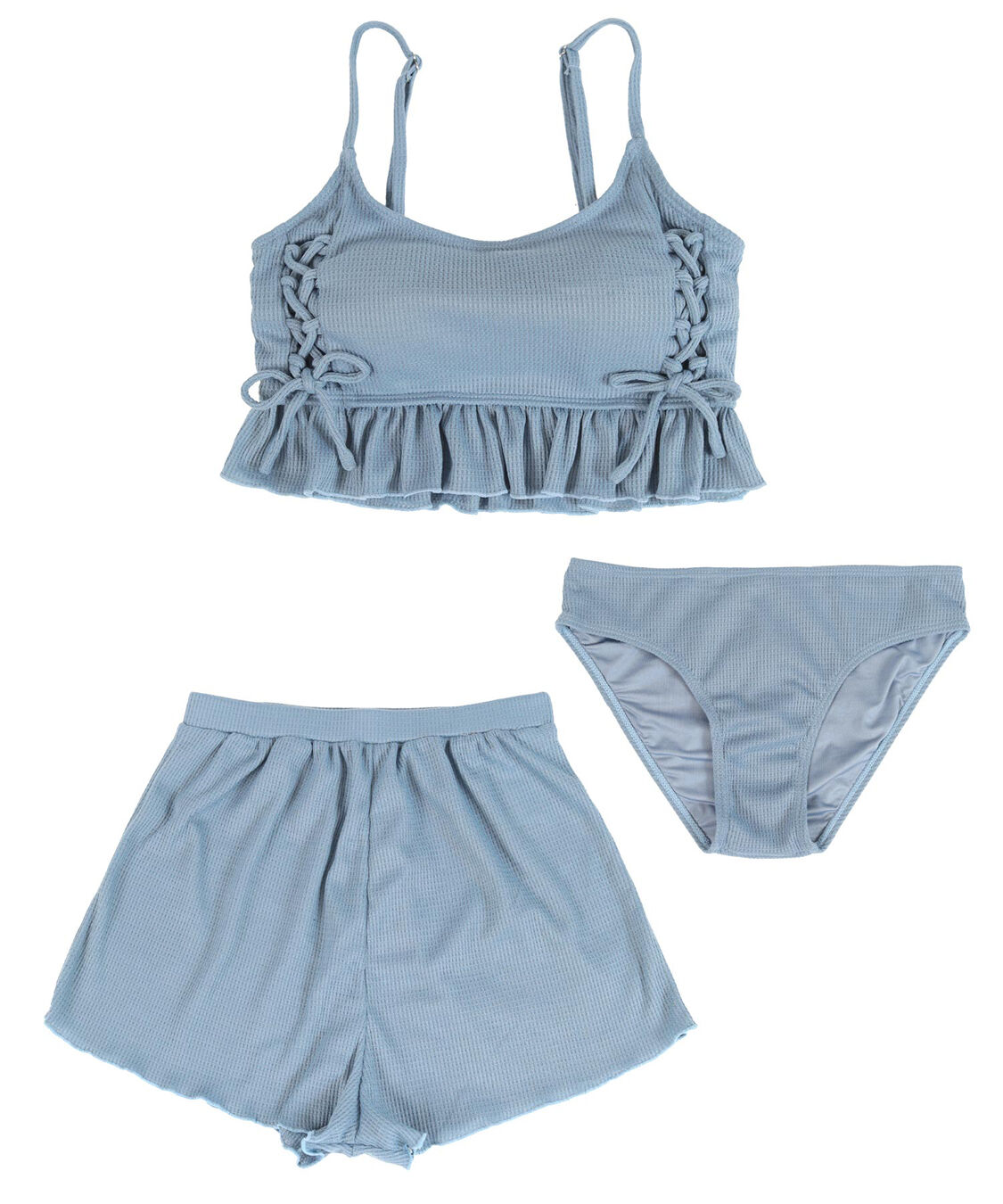 SEA DRESS「ワッフル素材レースアップビキニ」|ビキニ|