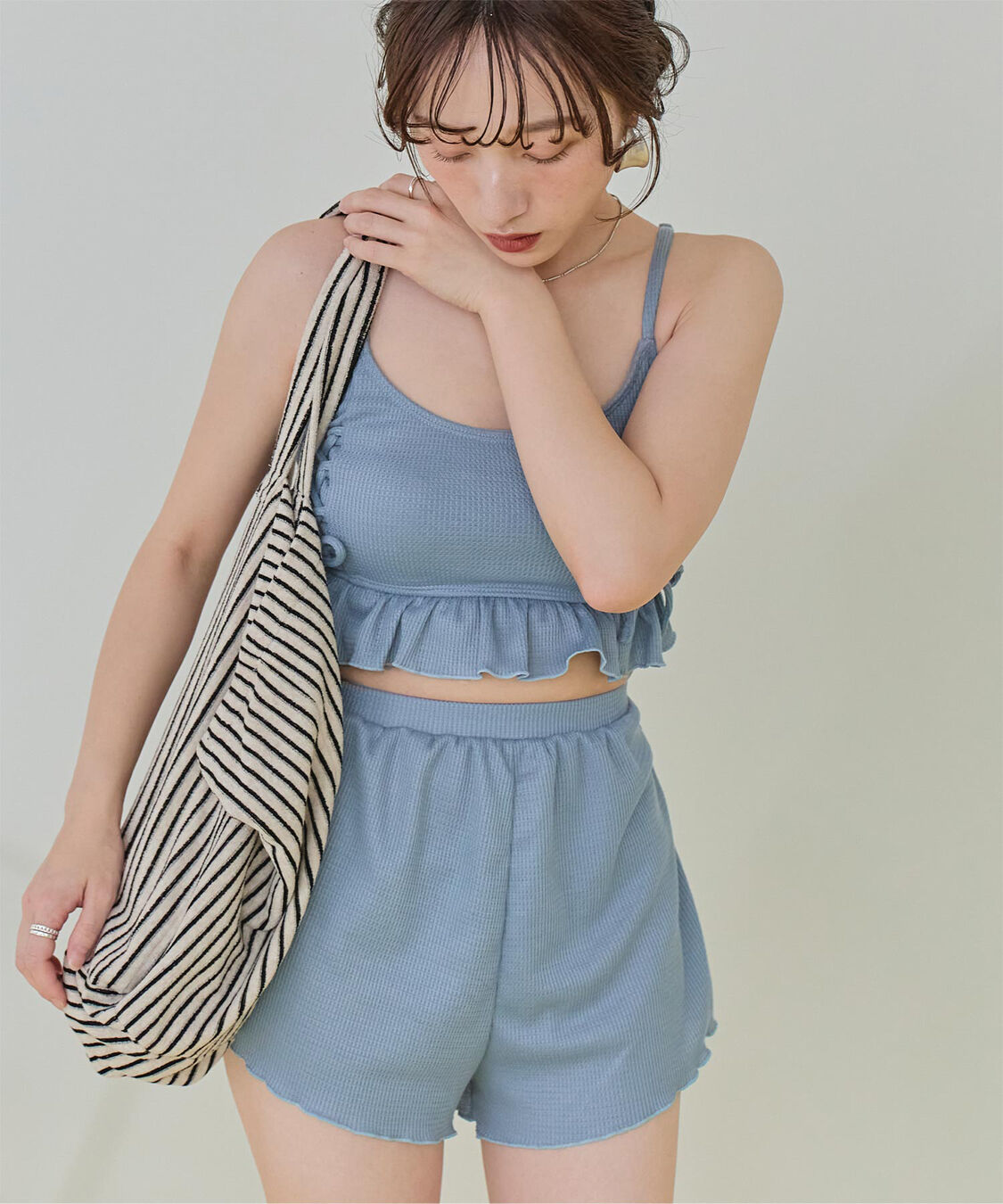 SEA DRESS「ワッフル素材レースアップビキニ」|ビキニ|