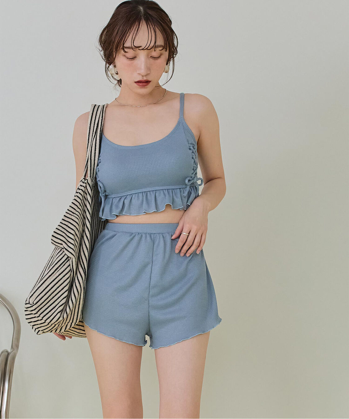 SEA DRESS「ワッフル素材レースアップビキニ」|ビキニ|