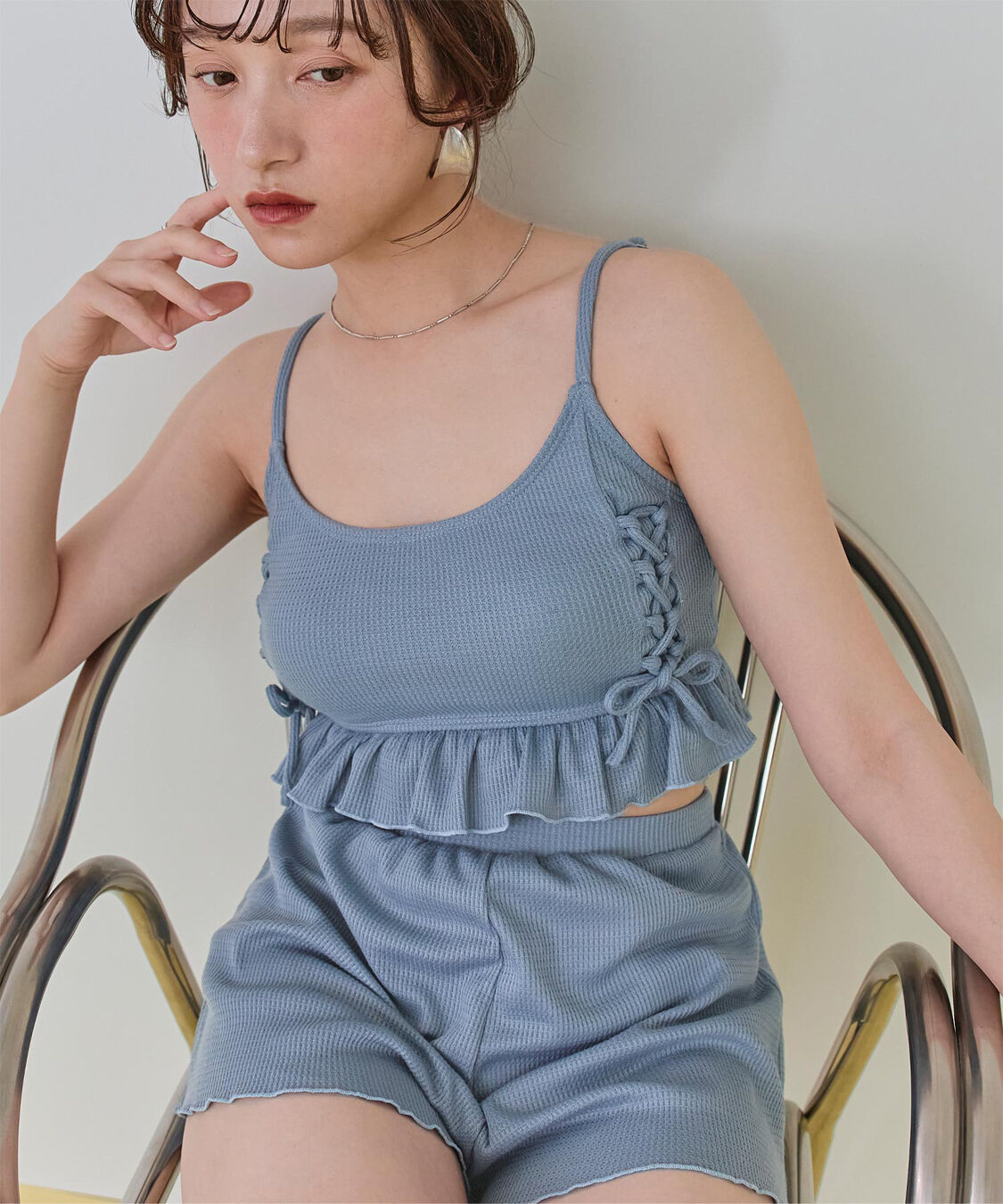 SEA DRESS「ワッフル素材レースアップビキニ」|ビキニ|