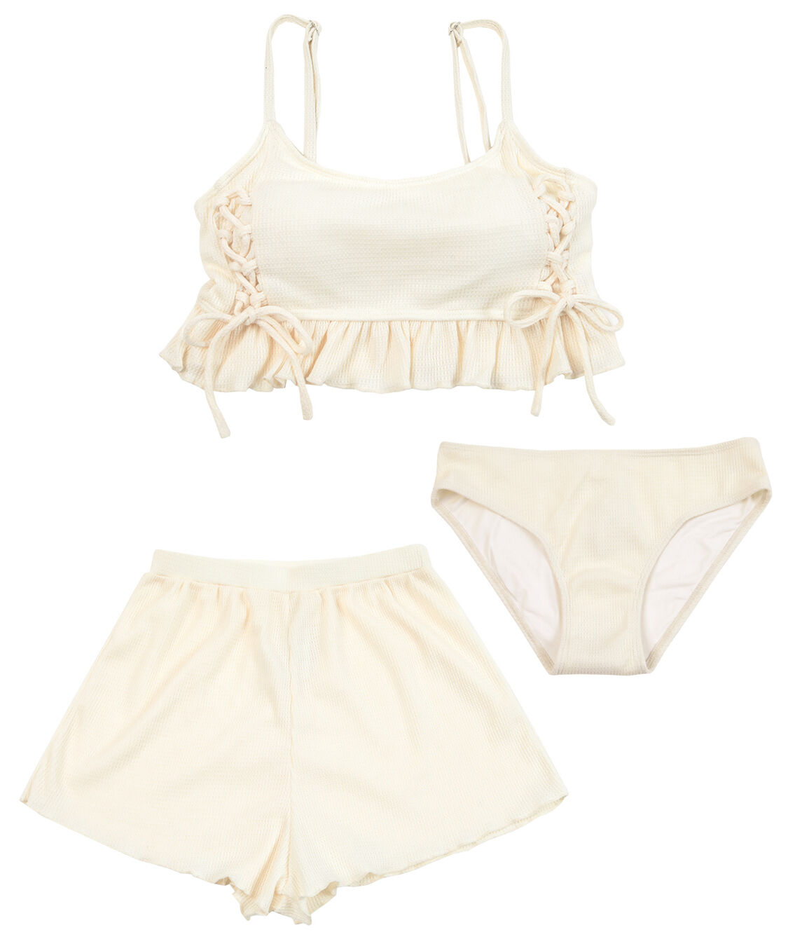 SEA DRESS「ワッフル素材レースアップビキニ」|ビキニ|