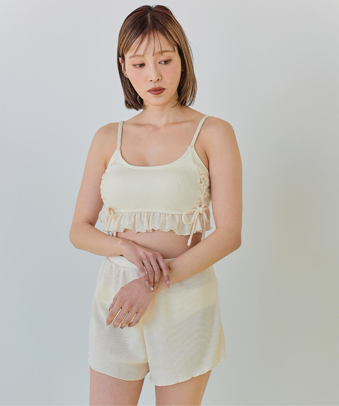 SEA DRESS「ワッフル素材レースアップビキニ」|ビキニ|