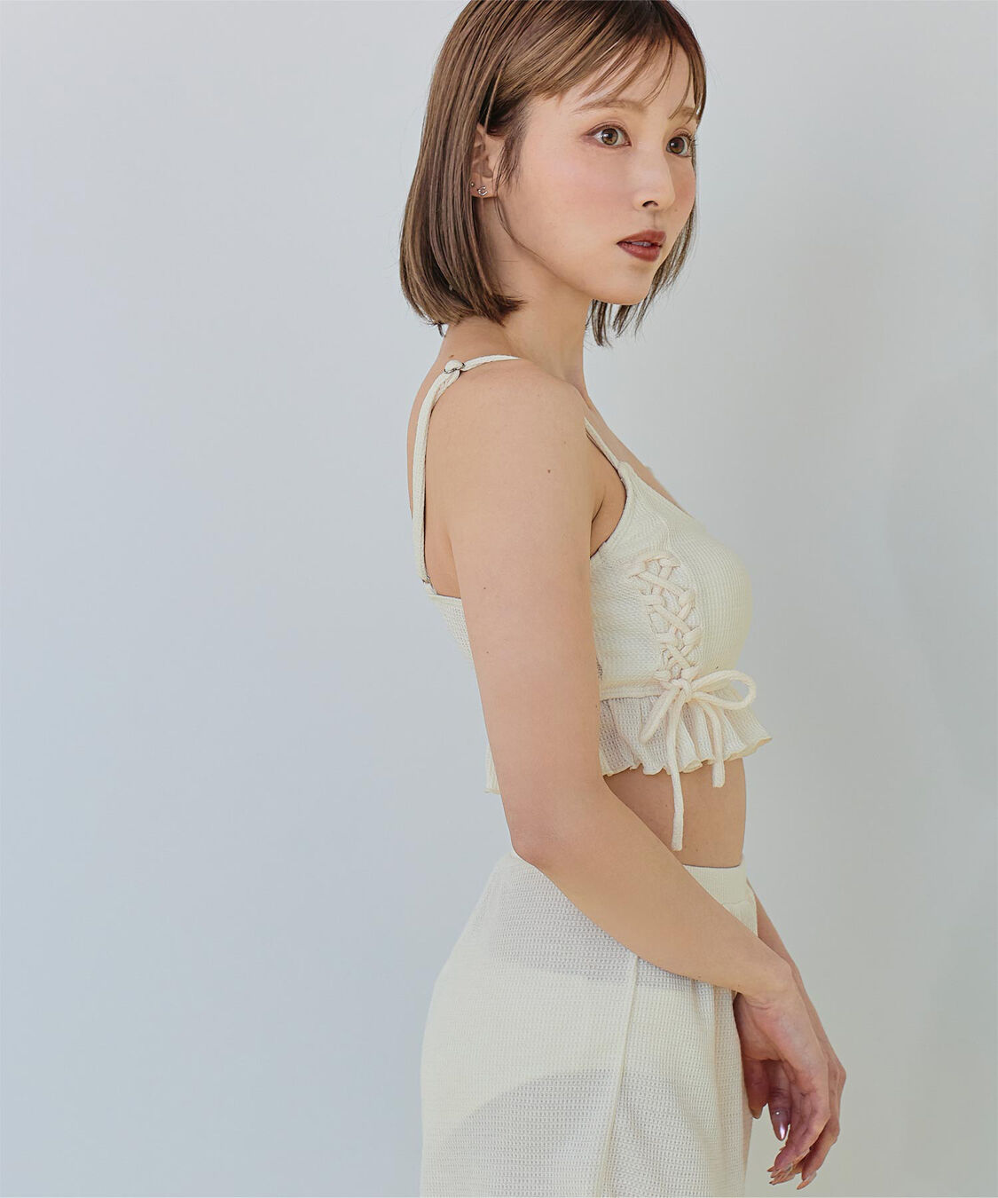 SEA DRESS「ワッフル素材レースアップビキニ」|ビキニ|