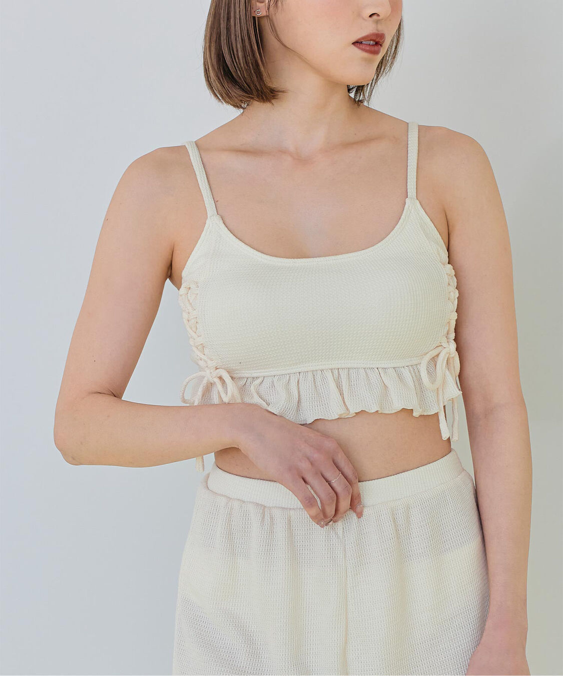 SEA DRESS「ワッフル素材レースアップビキニ」|ビキニ|