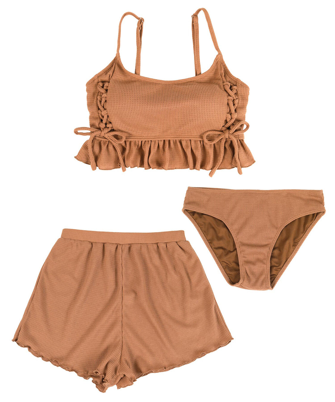 SEA DRESS「ワッフル素材レースアップビキニ」|ビキニ|