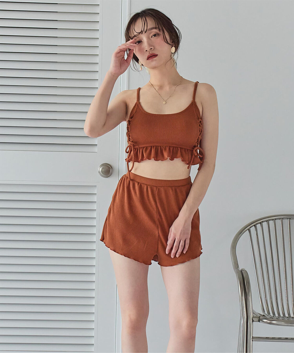 SEA DRESS「ワッフル素材レースアップビキニ」|ビキニ|