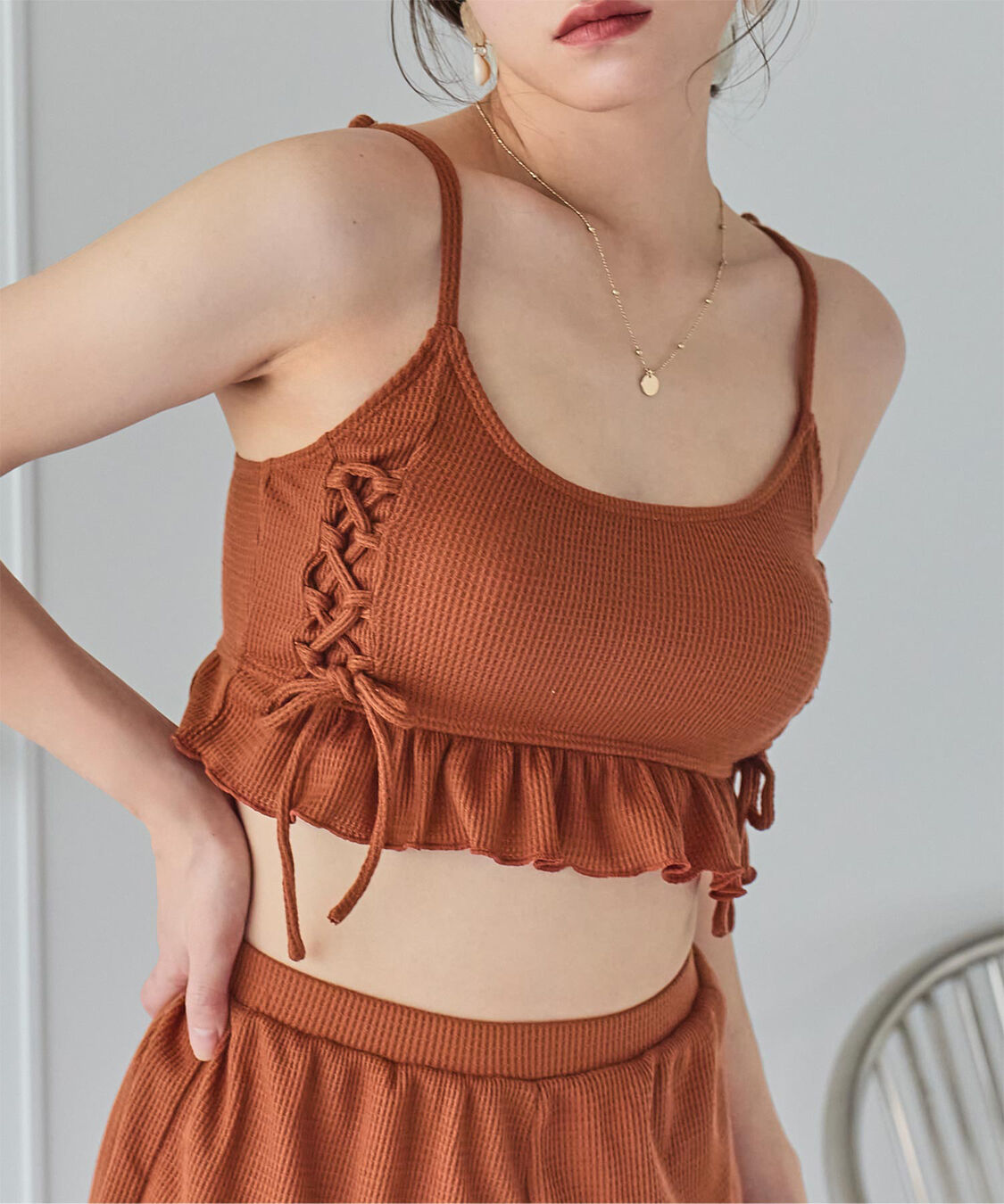 SEA DRESS「ワッフル素材レースアップビキニ」|ビキニ|