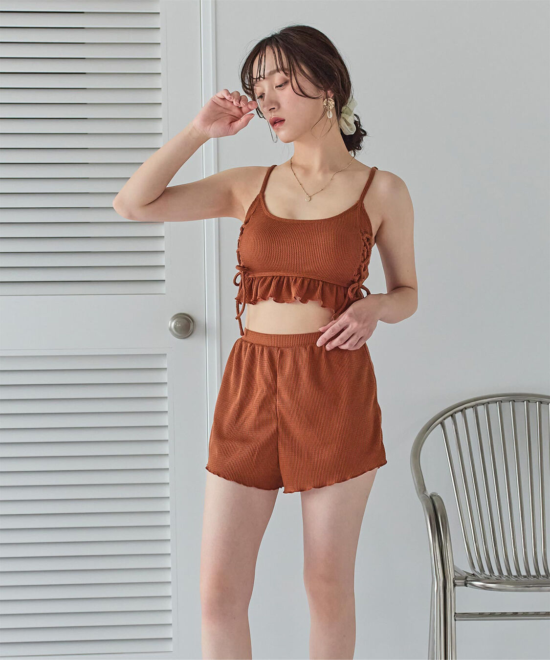 SEA DRESS「ワッフル素材レースアップビキニ」|ビキニ|