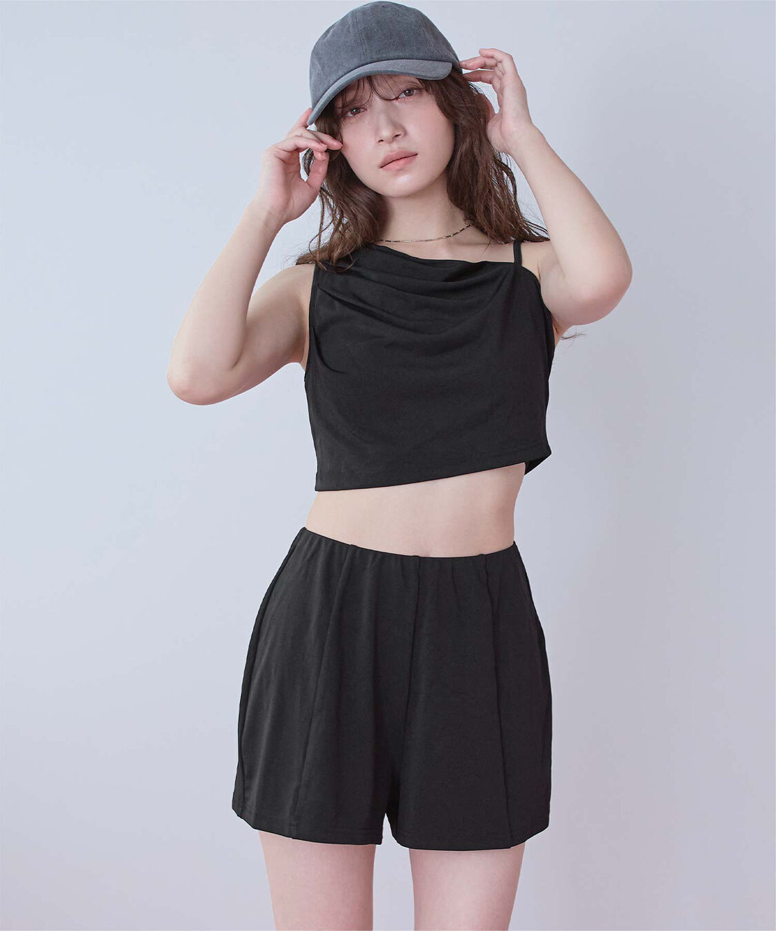 SEA DRESS「ショートパンツ付タックビキニ」|ビキニ|