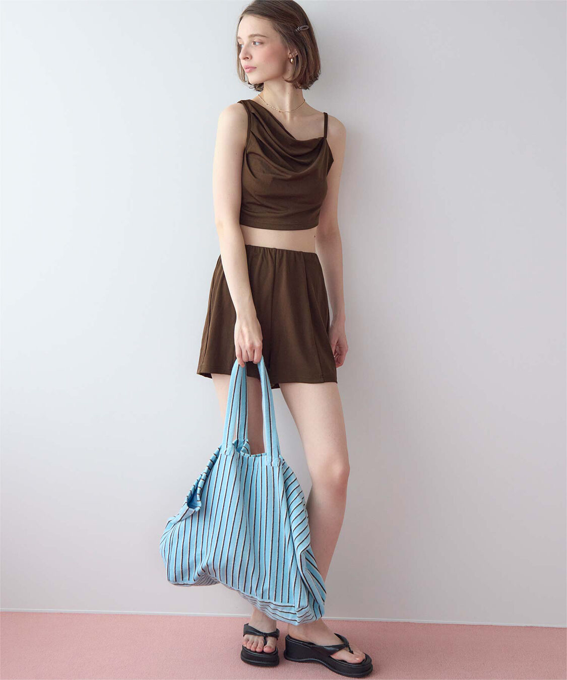 SEA DRESS「ショートパンツ付タックビキニ」|ビキニ|