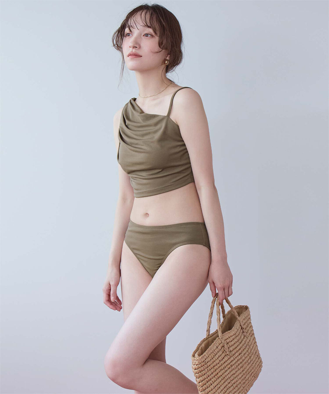SEA DRESS「ショートパンツ付タックビキニ」|ビキニ|