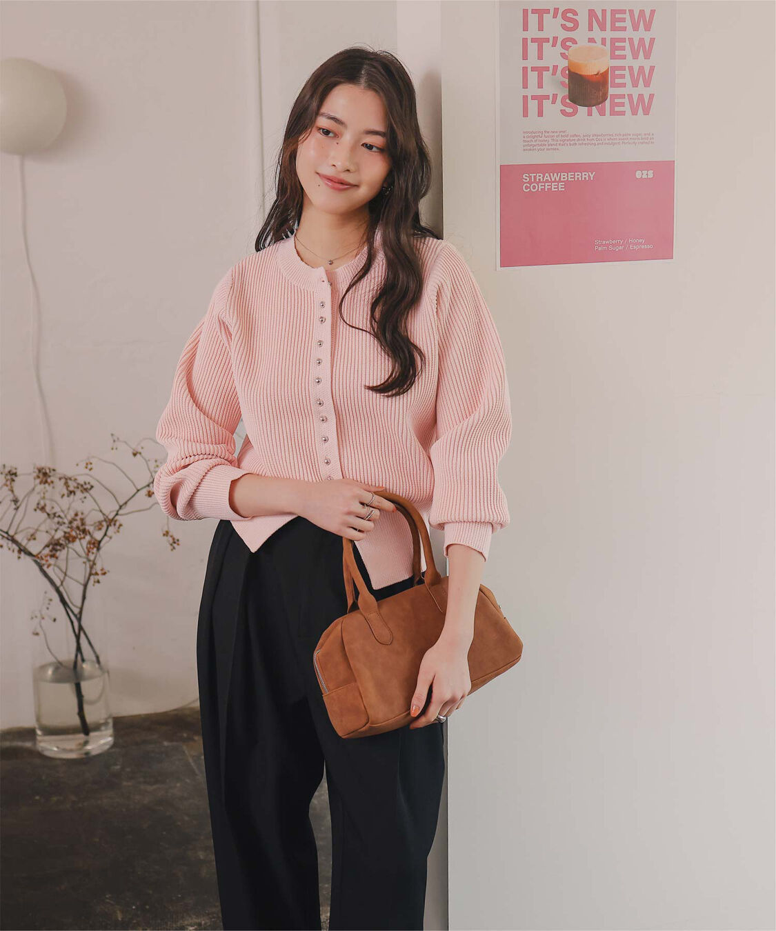 titivate「ミニシルバー釦デザインニットカーディガン」|ニット・セーター|