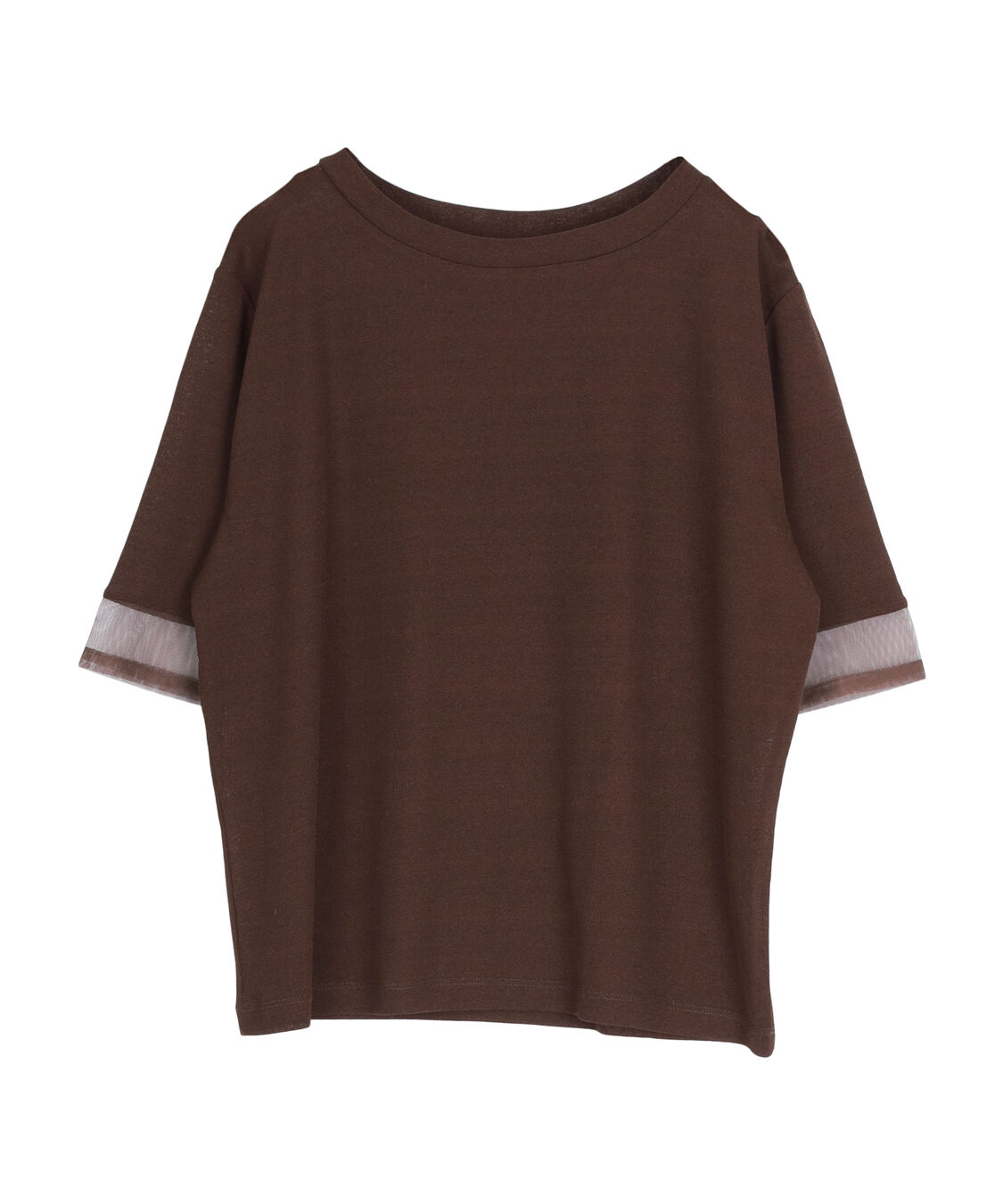 titivate「シアー切替ハーフスリーブカットソートップス」|Tシャツ・カットソー|