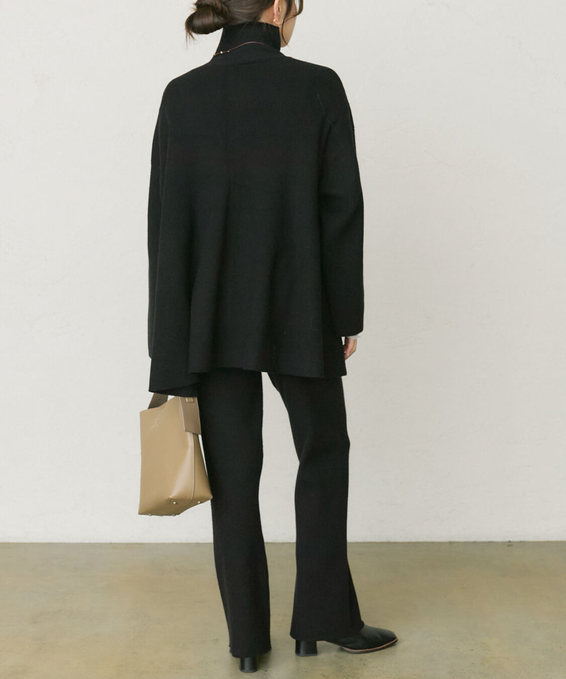  「【セットアップ対応】ハイネックフレアニットプルオーバー」|ニット・セーター|