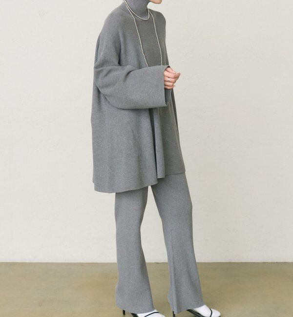  「【セットアップ対応】リブニットフレアパンツ」|その他|