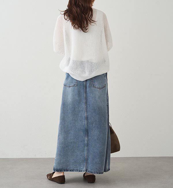  「リヨセル混デニムスカート」|スカート|