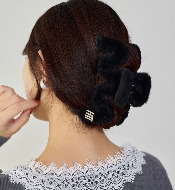  「【Latini】ロゴ付きフェイクファークリップ」|その他|