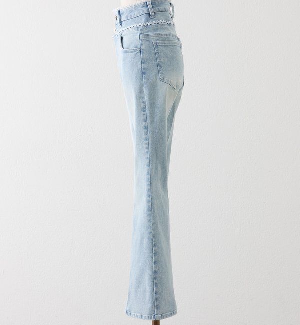  「【SMサイズ展開あり】ウエストレースフレアデニム」|その他|