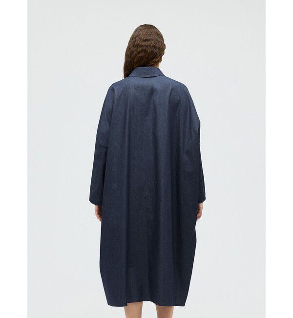 mizuiro ind「mizuiro ind デニムワイドシャツコート」|ワンピース|