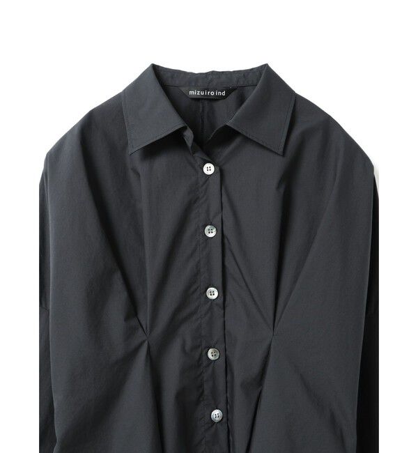 mizuiro ind「mizuiro ind コクーンショートシャツ」|シャツ・ブラウス|