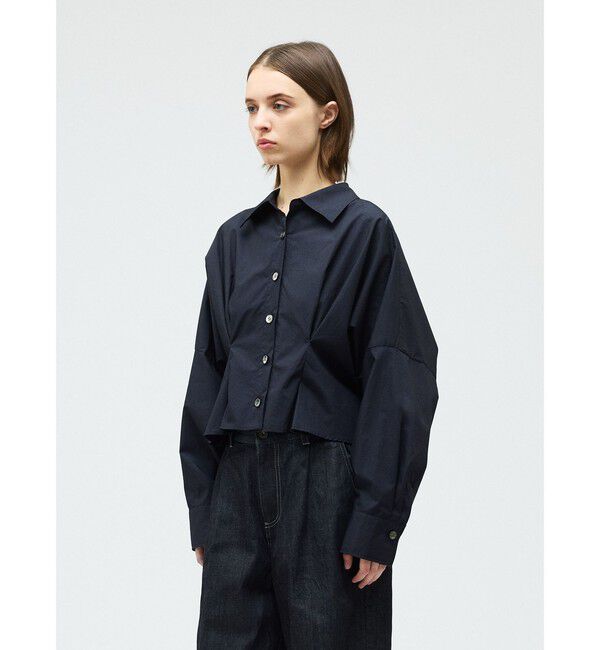 mizuiro ind「mizuiro ind コクーンショートシャツ」|シャツ・ブラウス|