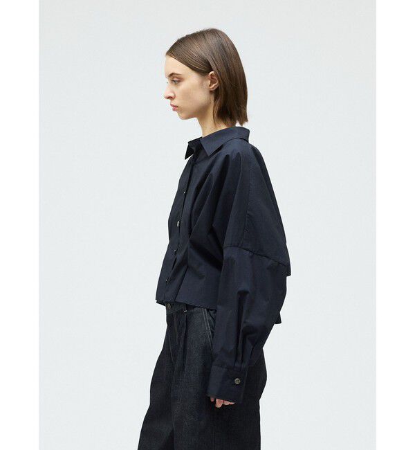 mizuiro ind「mizuiro ind コクーンショートシャツ」|シャツ・ブラウス|