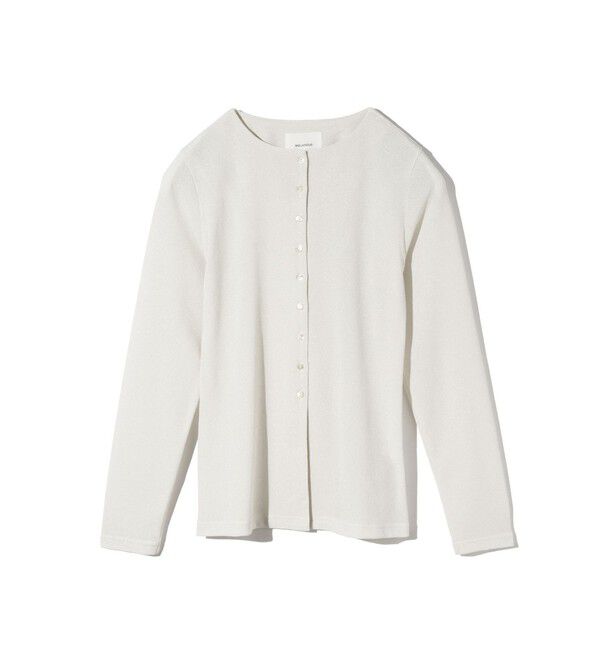 MIDIUMISOLID「MIDIUMISOLID for Ladies クルーネックロングカーディガン」|カーディガン|アイボリー