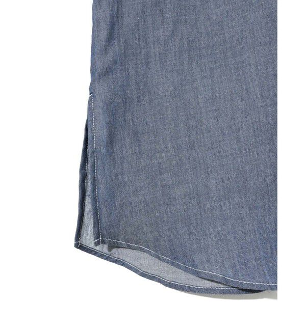 MIDIUMISOLID「MIDIUMISOLID for Ladies シアーデニムオープンカラーシャツ(BLEACH)」|シャツ・ブラウス|