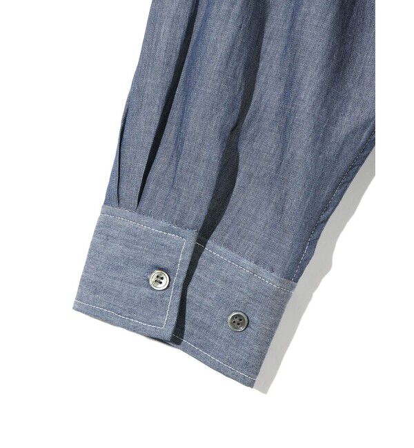 MIDIUMISOLID「MIDIUMISOLID for Ladies シアーデニムオープンカラーシャツ(BLEACH)」|シャツ・ブラウス|