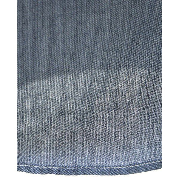 MIDIUMISOLID「MIDIUMISOLID for Ladies シアーデニムオープンカラーシャツ(BLEACH)」|シャツ・ブラウス|