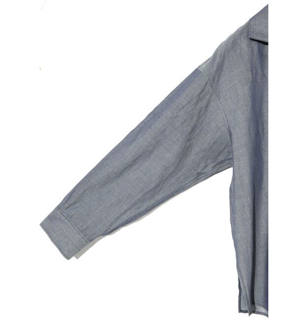 MIDIUMISOLID「MIDIUMISOLID for Ladies シアーデニムオープンカラーシャツ」|シャツ・ブラウス|