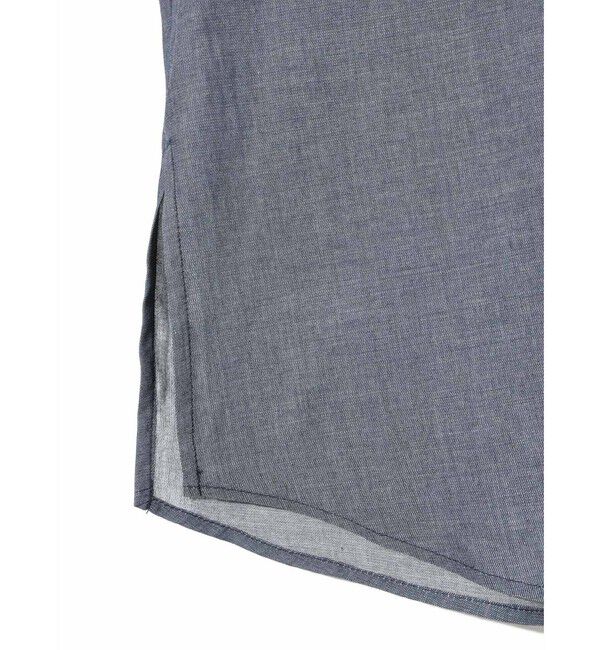 MIDIUMISOLID「MIDIUMISOLID for Ladies シアーデニムオープンカラーシャツ」|シャツ・ブラウス|