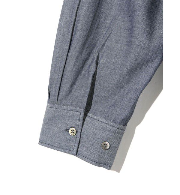 MIDIUMISOLID「MIDIUMISOLID for Ladies シアーデニムオープンカラーシャツ」|シャツ・ブラウス|