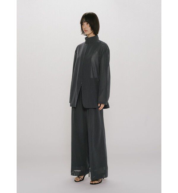 MIDIUMISOLID「MIDIUMISOLID for Ladies シースルージップジャケット」|テーラードジャケット|