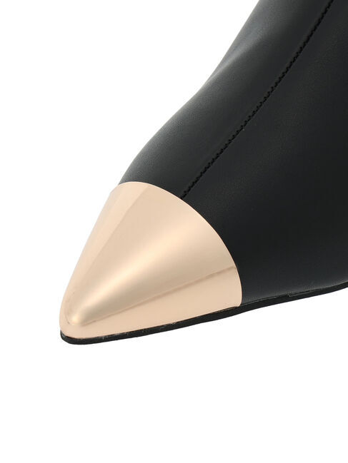 Te chichi「ポインテッドメタルフラットブーツ」|ショートブーツ|