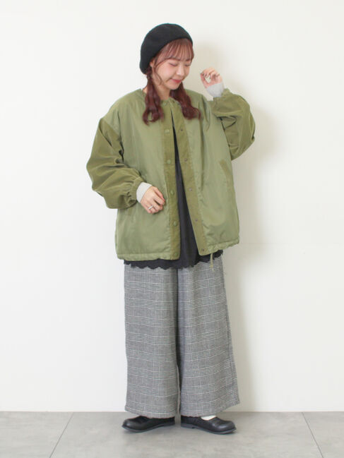 Samansa Mos2「【M/Lサイズ】チェック柄ワイドパンツ」|その他|