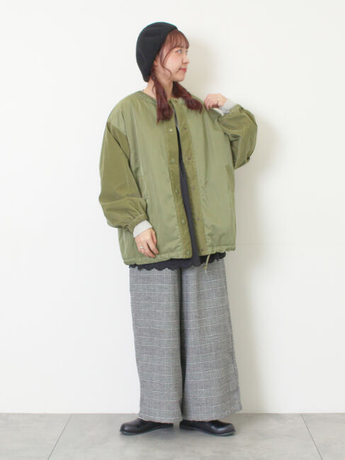 Samansa Mos2「【M/Lサイズ】チェック柄ワイドパンツ」|その他|