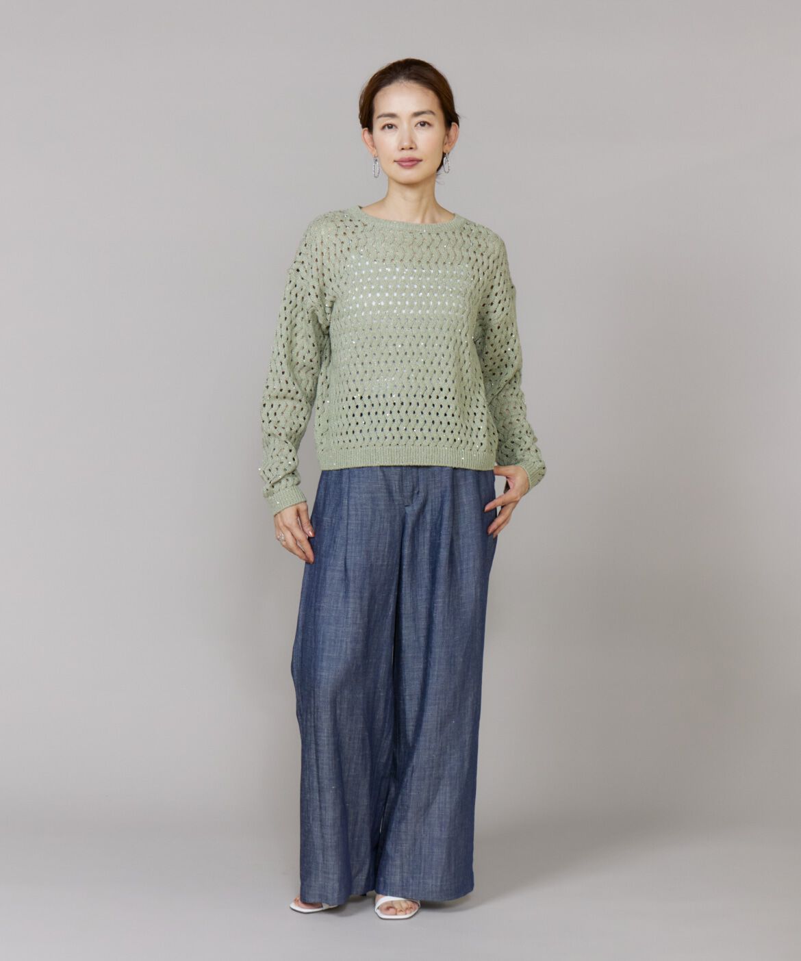 Le Souk「タックワイドデニムパンツ」|その他|