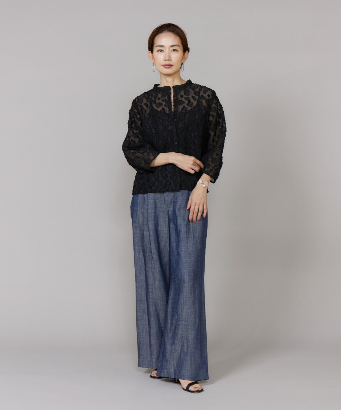 Le Souk「タックワイドデニムパンツ」|その他|