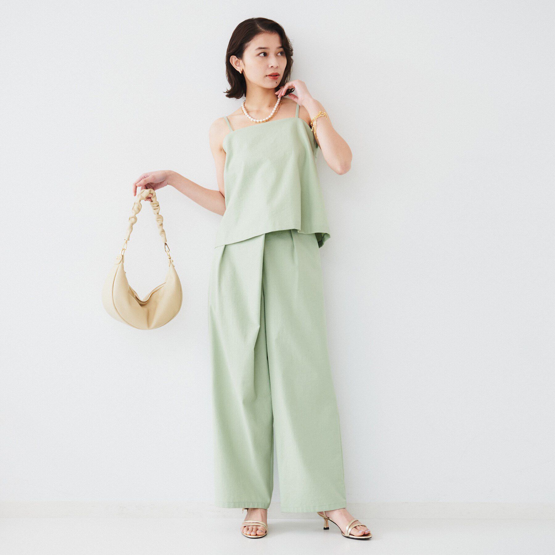 UNTITLED「【セットアップ可能】フロントラップ ワイドパンツ」|その他|