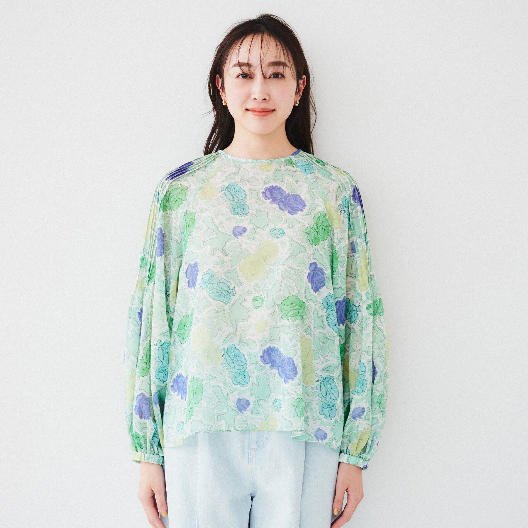 UNTITLED「【セットアップ可能】オールドフラワー プリントブラウス」|シャツ・ブラウス|