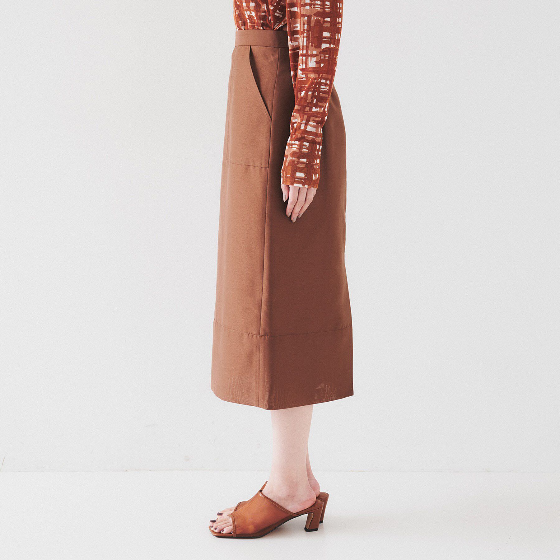 UNTITLED「【セットアップ可能】オーガンジー ペンシルスカート」|スカート|