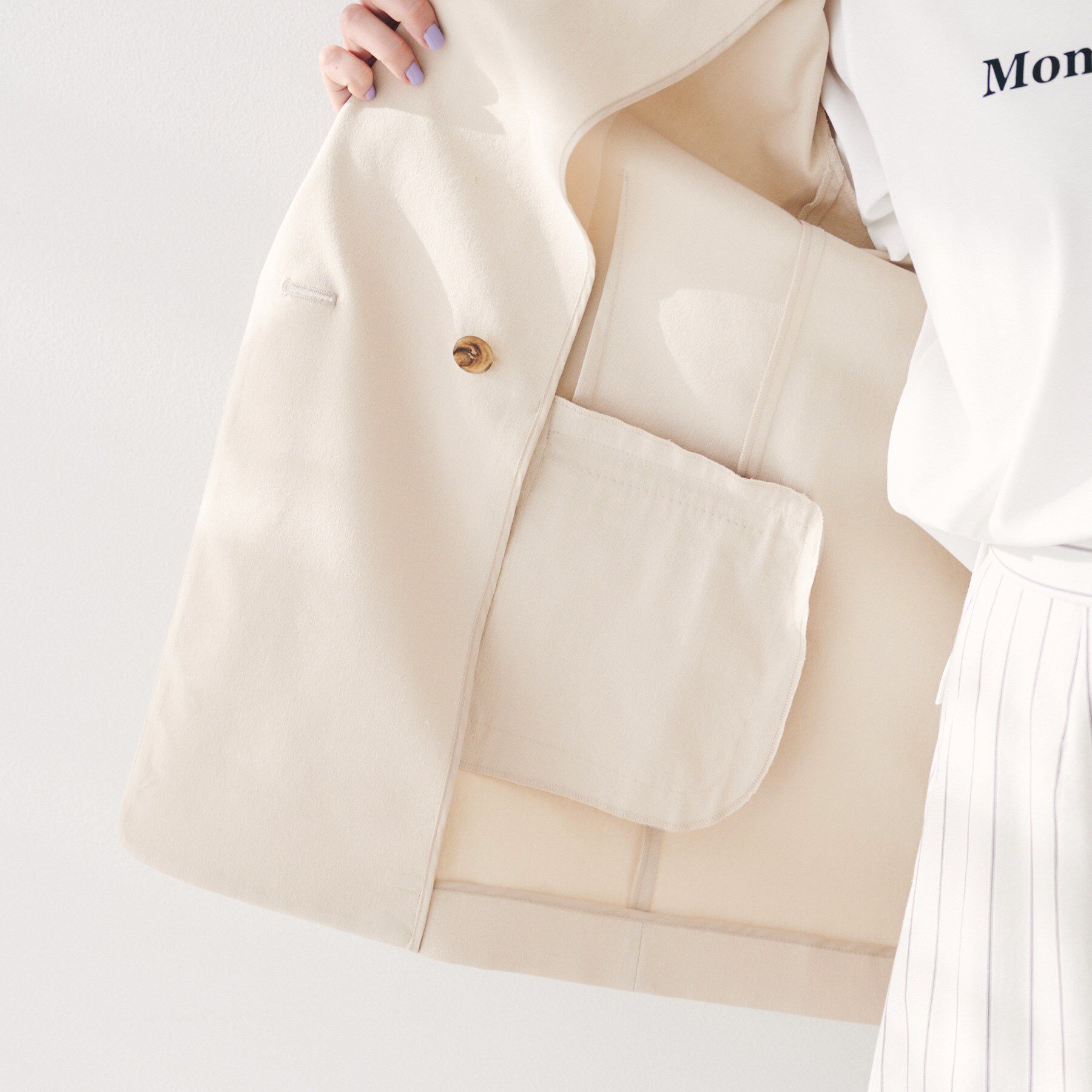 UNTITLED「【セットアップ可能／オンオフ】ラミー混 ダブルブレストジャケット」|テーラードジャケット|