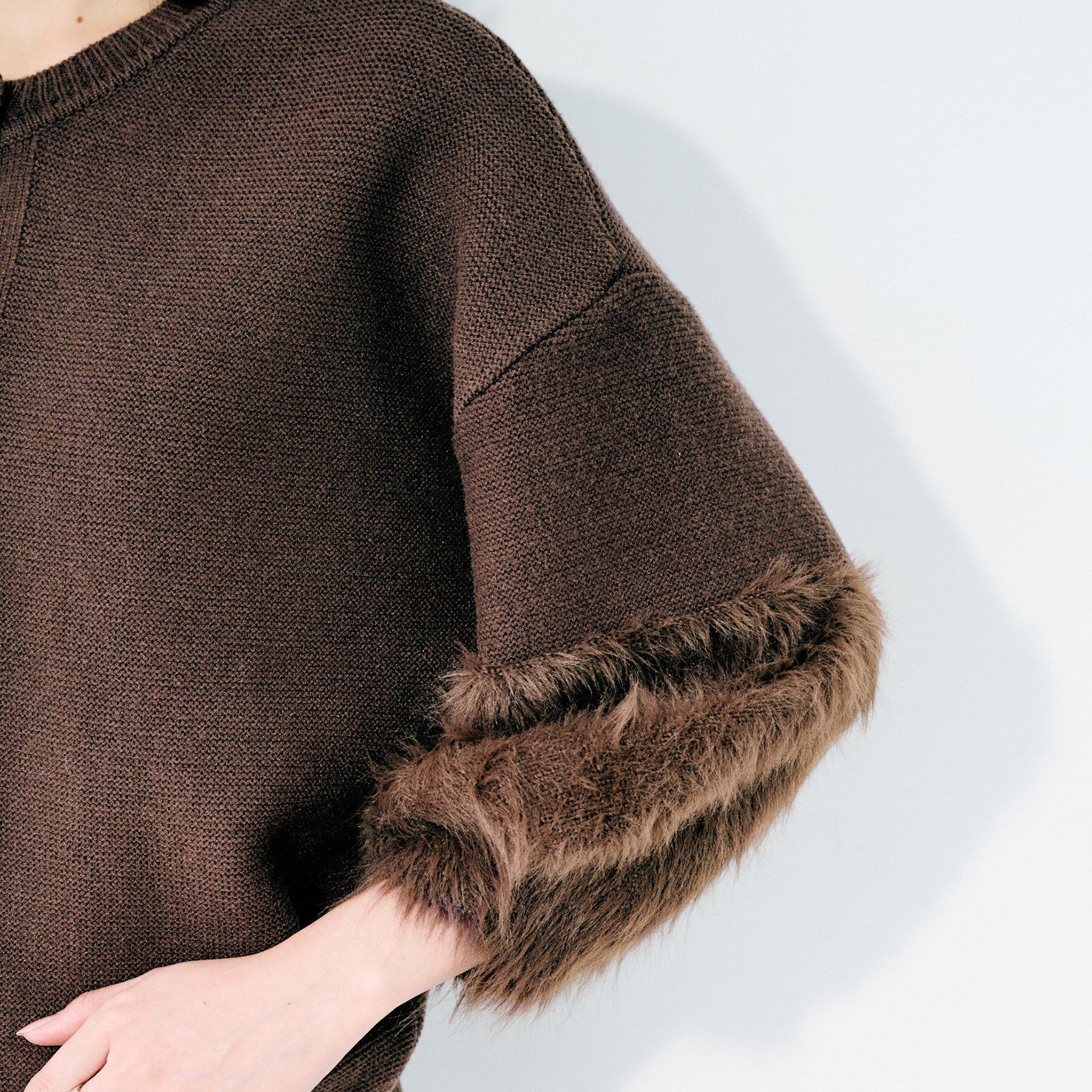 UNTITLED「【TORRAZZO DONNA】ファースリーブ2wayプルオーバー」|Tシャツ・カットソー|