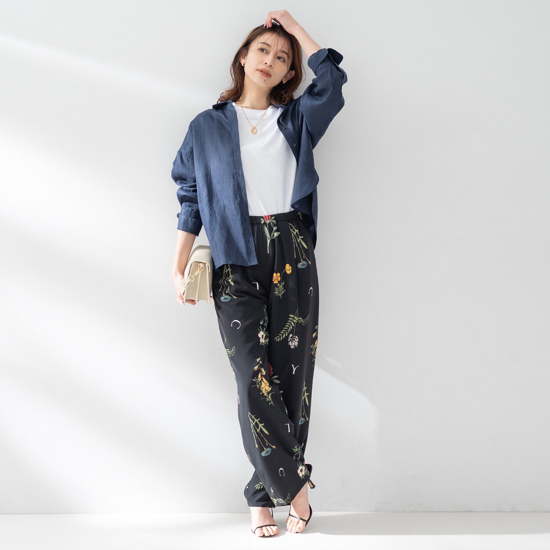 UNTITLED「【Liyoca】ボタニカルプリントイージーパンツ」|その他|