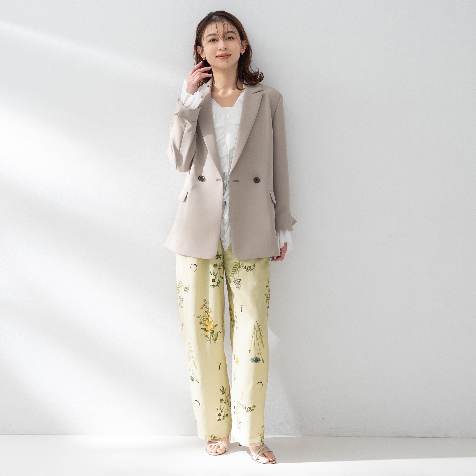 UNTITLED「【Liyoca】ボタニカルプリントイージーパンツ」|その他|