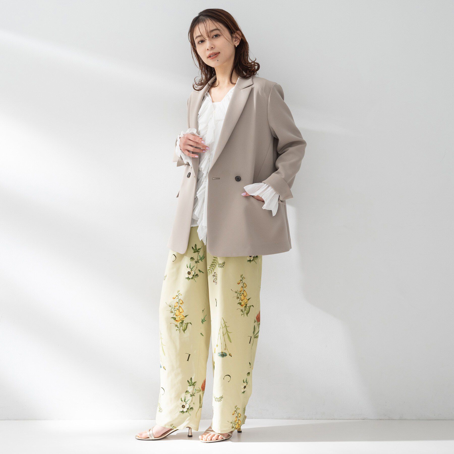 UNTITLED「【Liyoca】ボタニカルプリントイージーパンツ」|その他|