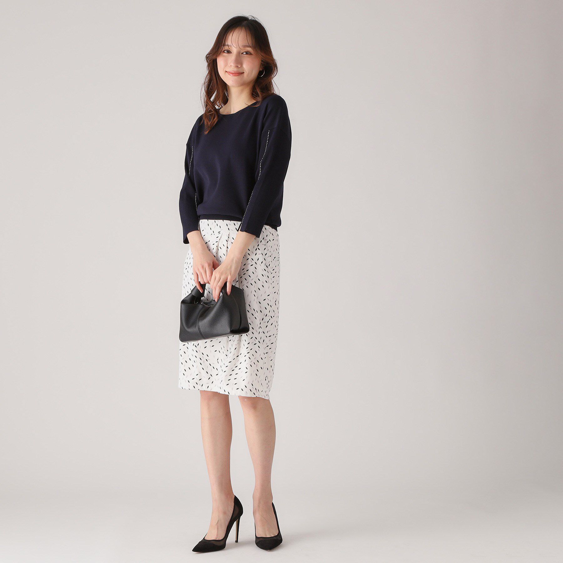 COUP DE CHANCE「【洗える】ビーズ刺しゅうニットトップス」|ニット・セーター|