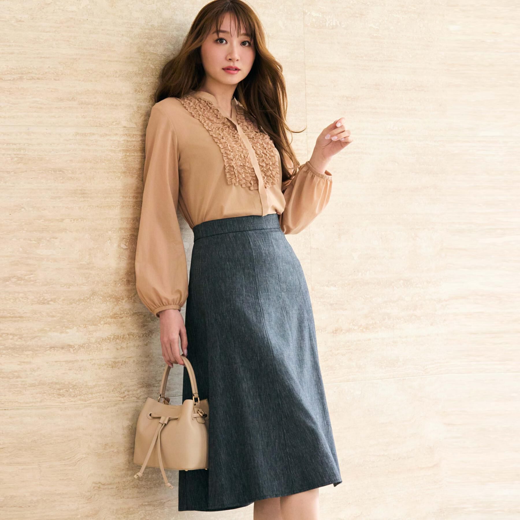 COUP DE CHANCE「【手洗い可／日本製】麻混フレアースカート」|スカート|